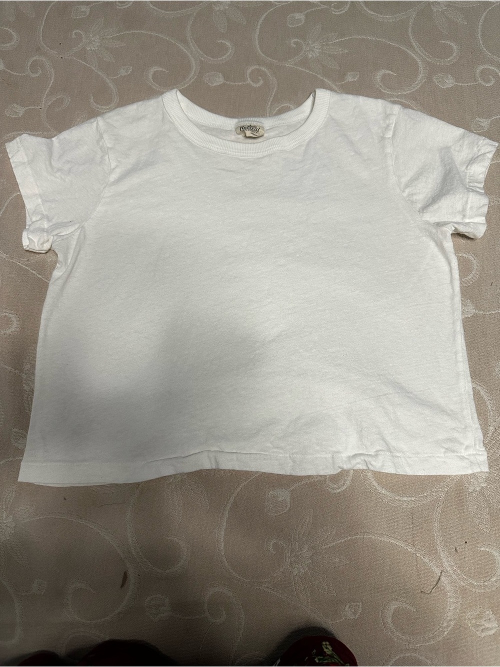 Made Revival Women’s M White Cropped T-Shirt 100% Cotton Made in LA Topanga